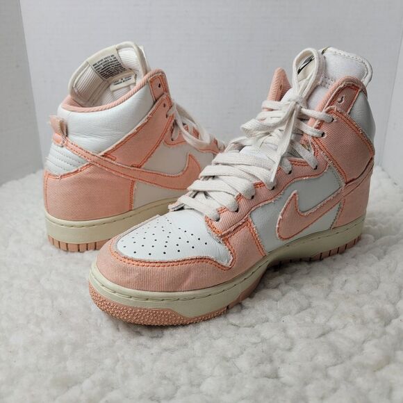 Nike Dunk High Top Womens Sneaker Size 8 Denim Corral White Leather DV1143-800 - Picture 5 of 10